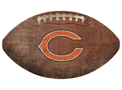 Chicago Bears 12" Football Shaped Sign