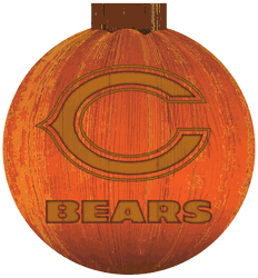 Chicago Bears 12 in. Halloween Pumpkin Sign