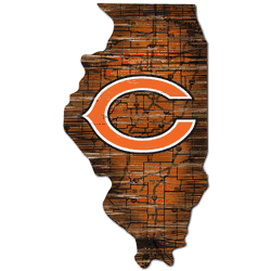 Chicago Bears 12" Mini Roadmap State Sign