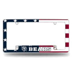 Chicago Bears  12" x 6" Chrome All Over Automotive License Plate Frame for Car/Truck/SUV