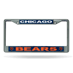 Chicago Bears  12" x 6" Chrome Frame With Decal Inserts