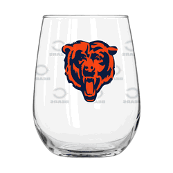 Chicago Bears 16oz Satin Etch Curved Beverage Glass
