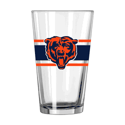 Chicago Bears 16oz Stripe Pint Glass