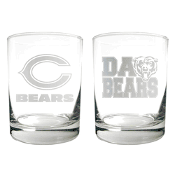 Chicago Bears 2pc Rocks Glass Set