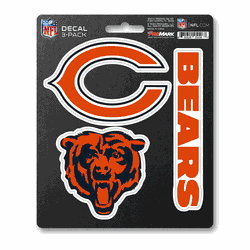 Chicago Bears 3 Piece Decal Sticker Set