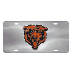 Chicago Bears 3D Stainless Steel License Plate
