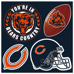 Chicago Bears 4 Piece Magnet Set