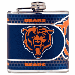 Chicago Bears 6oz Stainless Steel Flask with Metallic Graphics