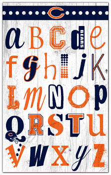 Chicago Bears Alphabet 11x19 Sign