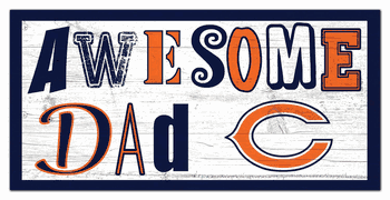 Chicago Bears Awesome Dad 6x12 Sign