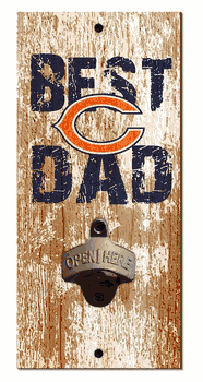 Chicago Bears Best Dad Bottle Opener  Wood Sign