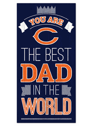 Chicago Bears Best Dad in the World 6x12 Sign