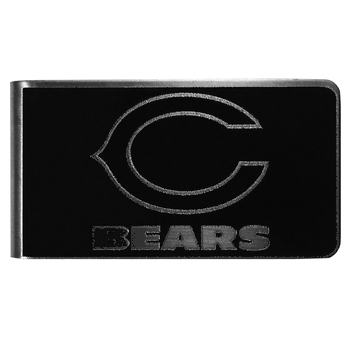 Chicago Bears Black and Steel Money Clip