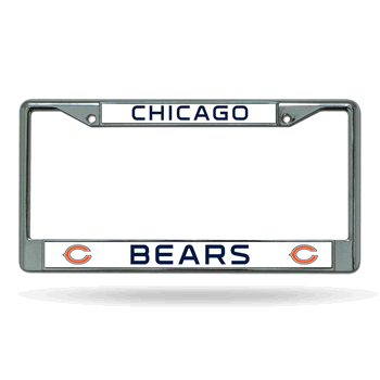 Chicago Bears Standard Chrome Frame with Plastic Inserts 12
