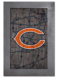 Chicago Bears City Map 11x19 Sign
