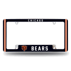 Chicago Bears Classic 12" x 6" Chrome All Over Automotive License Plate Frame