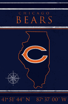 Chicago Bears Coordinates 17x26