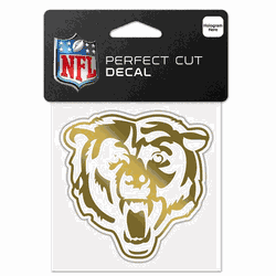 Chicago Bears Decal 4x4 Perfect Cut Metallic Gold