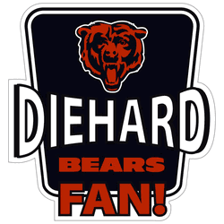 Chicago Bears Die-Hard Fan Auto Decal