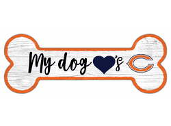 Chicago Bears Dog Bone 6x12 Sign