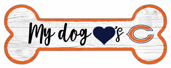 Chicago Bears Dog Bone 6x12 Sign