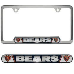 Chicago Bears Embossed License Plate Frame, 6.25in x 12.25in