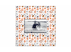 Chicago Bears Floral Pattern 10x10 Frame