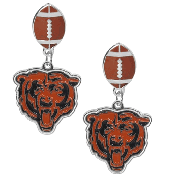 Chicago Bears Football Stud Earrings