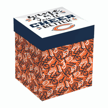 Chicago Bears Glass 17oz Wine Stemless Boxed