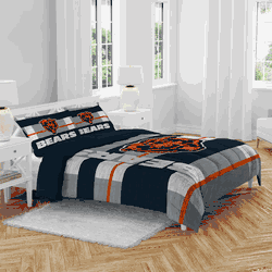 Chicago Bears Heather Stripe 3 PC Full/Queen Bed in a Bag