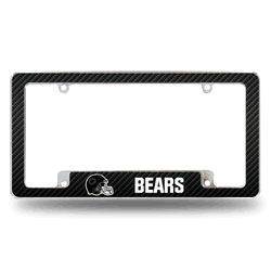 Chicago Bears Helmet Logo 12" x 6" Chrome All Over Automotive License Plate Frame for Car/Truck/SUV