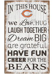 Chicago Bears In This House 11x19 Sign