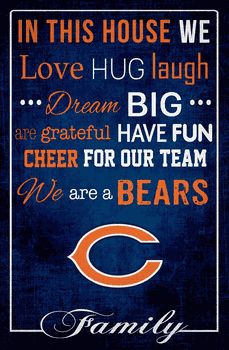 Chicago Bears In This House 17x26