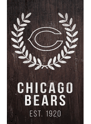 Chicago Bears Laurel Wreath 11x19 Sign