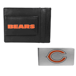 Chicago Bears Leather Cash & Cardholder & Money Clip