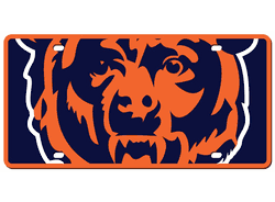 Chicago Bears License Plate - Acrylic Mega Style