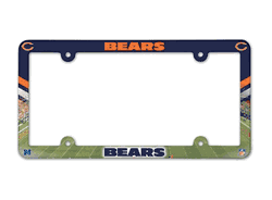 Chicago Bears License Plate Frame Plastic Full Color Style