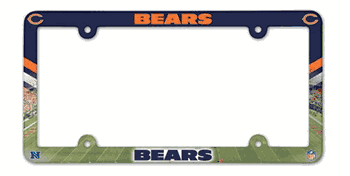 Chicago Bears License Plate Frame Plastic Full Color Style