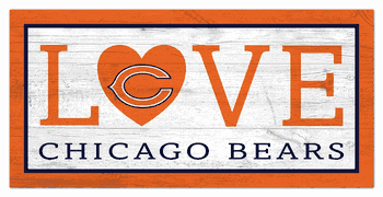 Chicago Bears Love 6x12 Sign