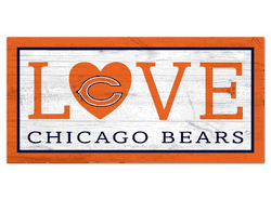 Chicago Bears Love 6x12 Sign