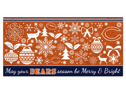Chicago Bears Merry and Bright 6x12 Sign