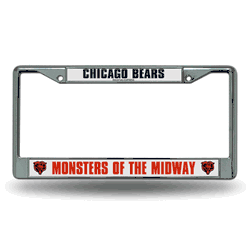 Chicago Bears Monsters of Midway 12" x 6" Chrome Frame With Decal Inserts