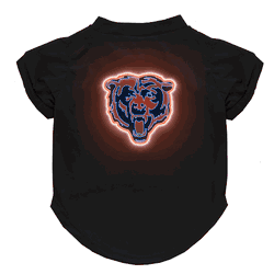Chicago Bears Neon Pet T-Shirt, Medium