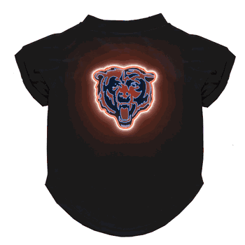 Chicago Bears Neon Pet T-Shirt, Medium