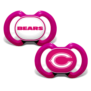 Chicago Bears Pacifier 2-Pack - Pink
