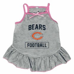 Chicago Bears Pet Dress Grey Type XLarge