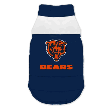 Chicago Bears Pet Parka Puff Vest Small
