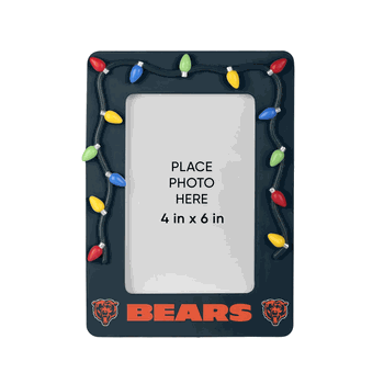 Chicago Bears Picture Frame with Holiday Lights
