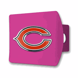 Chicago Bears Pink Metal Hitch Cover with  3D Color Emblem