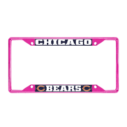 Chicago Bears Pink Metal License Plate Frame - 6.25"x12.25"
